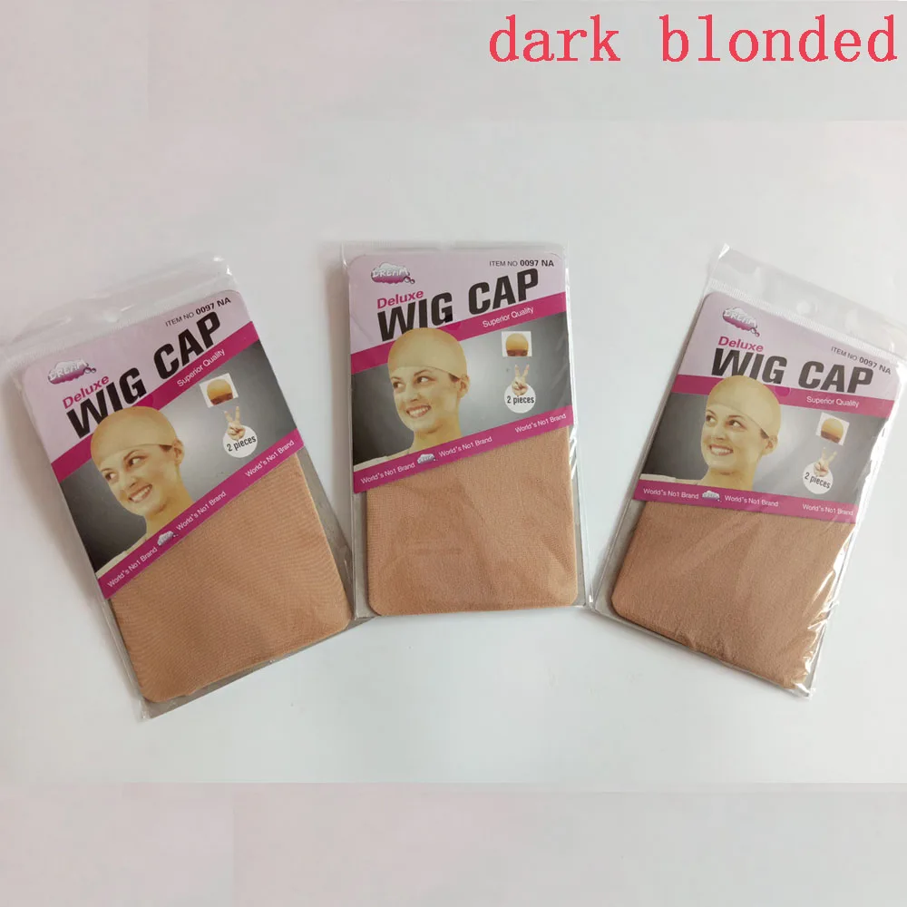 60PCS(30bags) Wig Caps For Making Wigs Stocking Wig Cap Snood Nylon Stretch Mesh In 7 Colors Weaving Cap