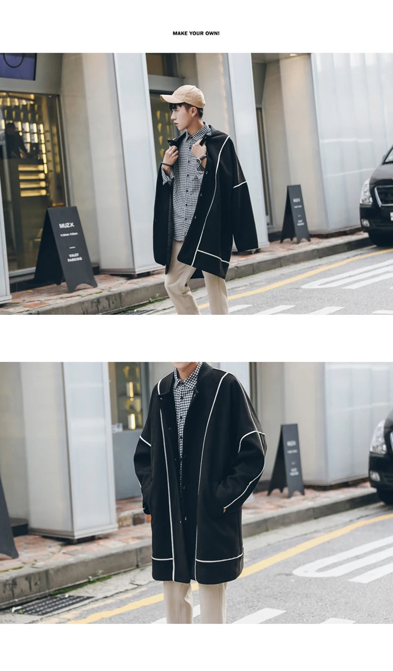 Warm Male Trench Coat Wool Liner Long Thick Fleece Jacket Men Fur Inside Parka Winter Jackets  (32)