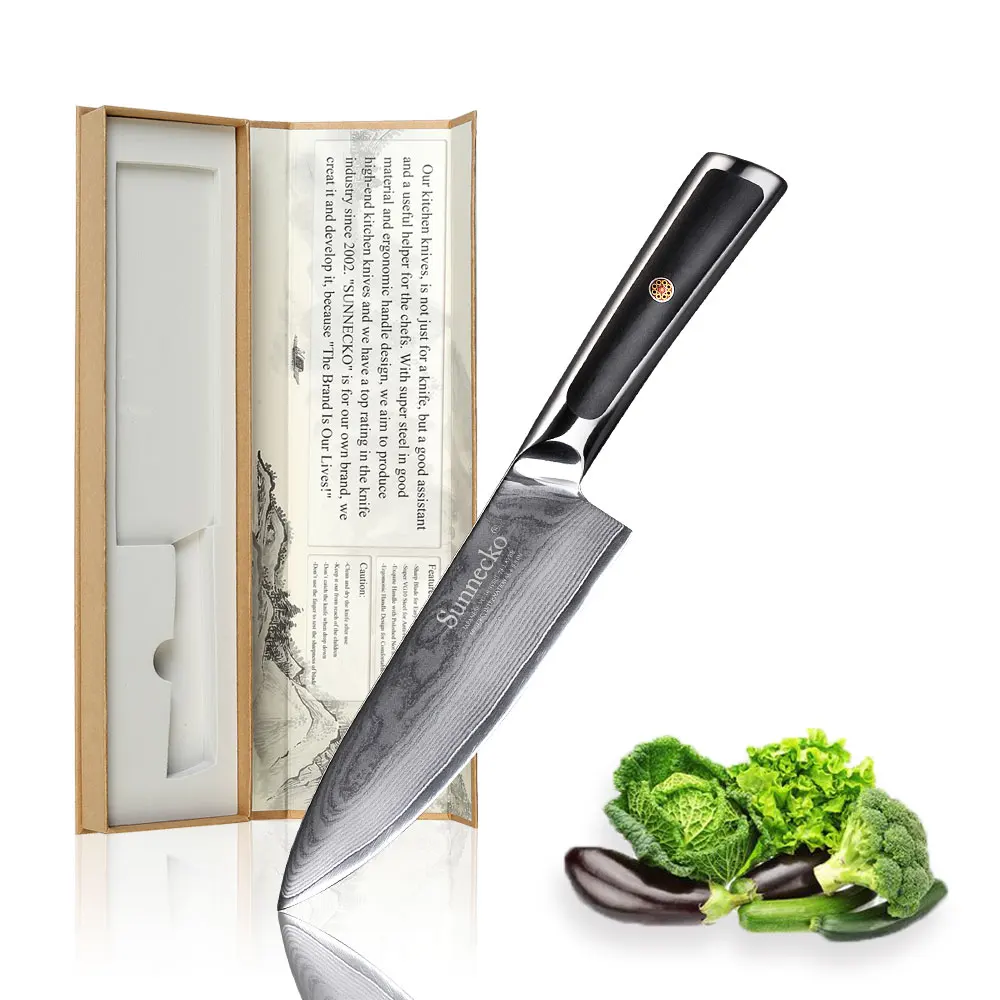 

SUNNECKO 6.5" inch Chef's Knife Kitchen Knives Japanese Damascus VG10 Steel High Quality Sharp Blade Cutter Tools G10 Handle