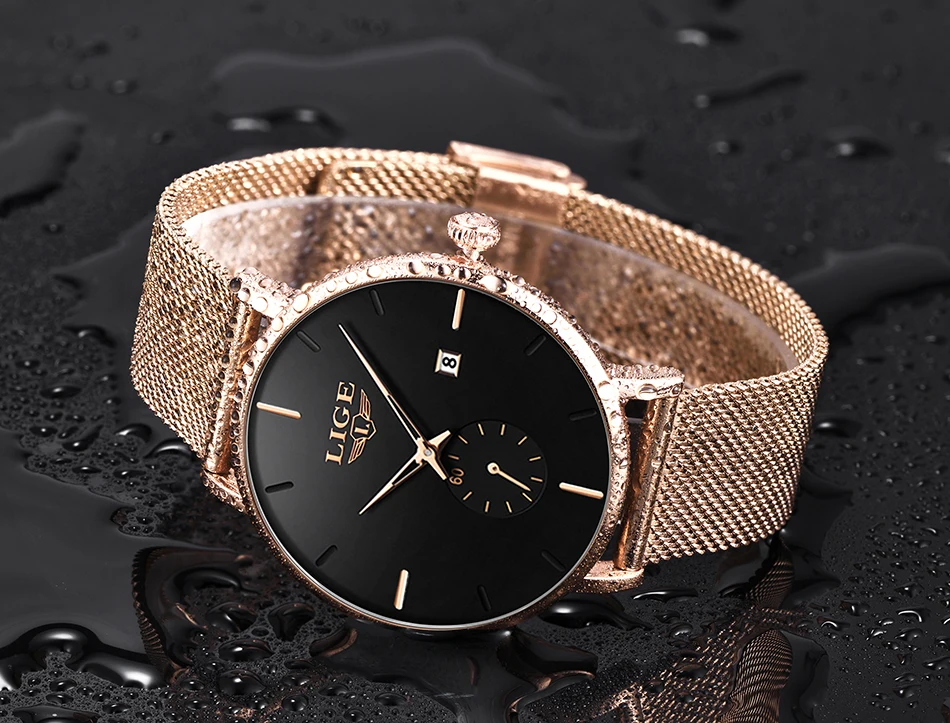 LIGE Top Brand Women Watch Fashion Simplicity Classic Casual Quartz Wtaches Women's Sports Waterproof Watches Relogio Feminino