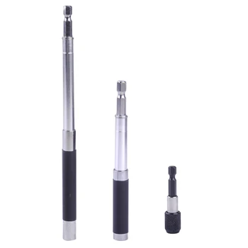 

LETAOSK 3pcs Magnetic Screwdriver Extension Bit Holder Quick Release 1/4" Hex Telescopic Shank SetAccessories