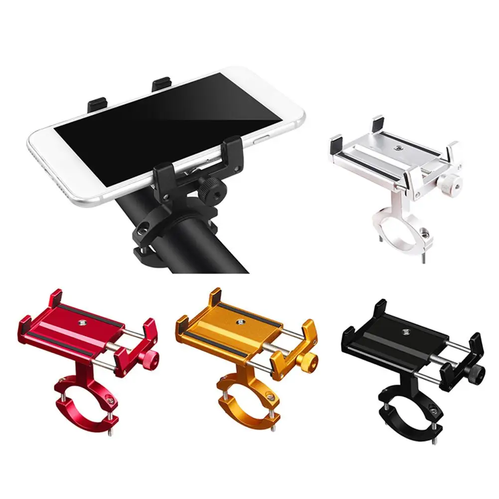 

Bicycle Phone Holder Universal Bike Handlebar Clip Stand GPS Mount Bracket Aluminum Alloy Fixed Frame Motorcycle Navigation
