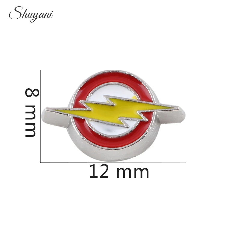 

8*12mm Zinc Alloy Flash Floating Locket Charms For Glass Locket