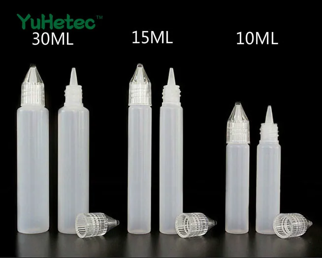 

3PCS YUHETEC 10ML&15ML&30ML Capacity PE E-liquid Bottle for ZeusDual/Serpent SMM/Shogun Univ 180W/LUXE 220W/Profile Unity/Melo 4