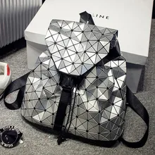2016 BaoBao rucksack feminine geometrische patchwork pailletten plaid weibliche rucksäcke für mädchen im teenageralter bagpack kordelzug mochila