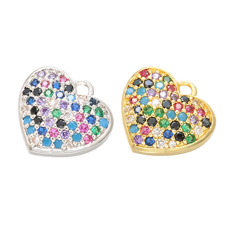

ZHUKOU 11x12mm candy crystal love pendant for necklace earrings bracelet jewelry accessories Making model: VD462