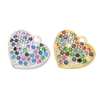 

ZHUKOU 11x12mm candy crystal love pendant for necklace earrings bracelet jewelry accessories Making model: VD462