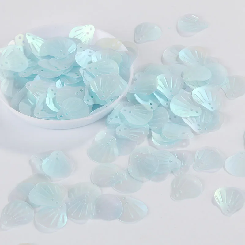 13mm Shell 200pc 10g 10 г/упак. смешанные размеры/формы блестки матовый Небесно-Голубой хлопья чашка тесьма с пайетками для шитья свадебные конфетти украшения Аксессуары - Цвет: 13mm Shell 200pc 10g