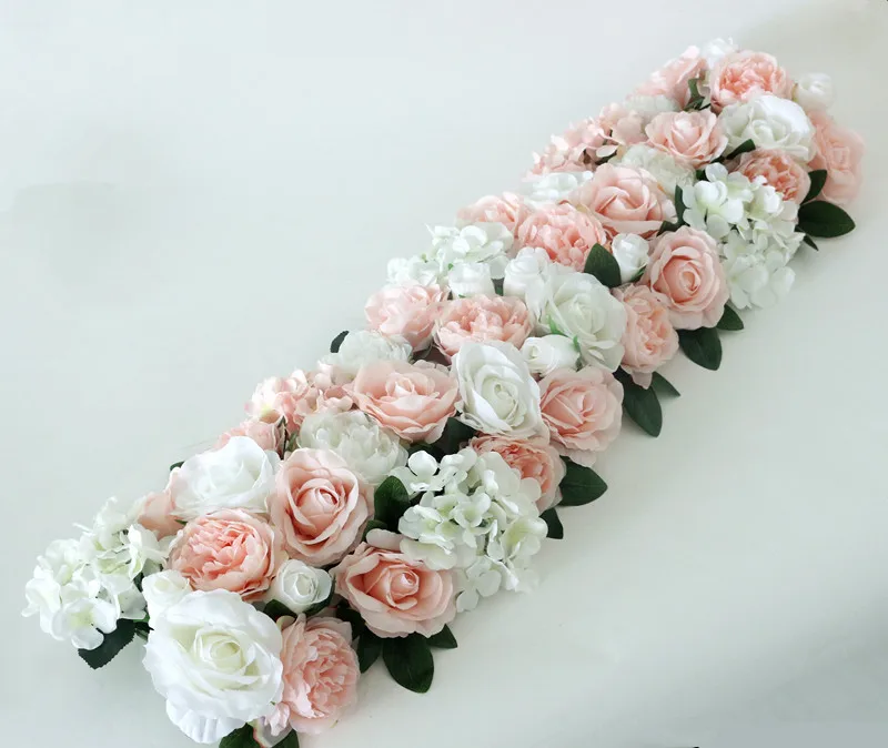 Flone Artificial Flower Row DIY Silk Flower Hydrangea Peony Rose Flower Wedding Arch Road Lead Home Hotel Party Decor DIY Flores (7)