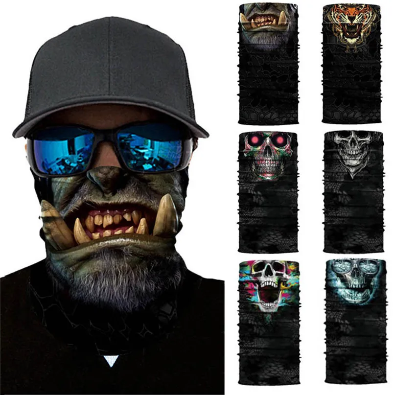 Men women outdoor Ski Cycling magic head scarf mask windproof sunscreen collar Neck Windproof Face Mask Headband #3J#F (5)