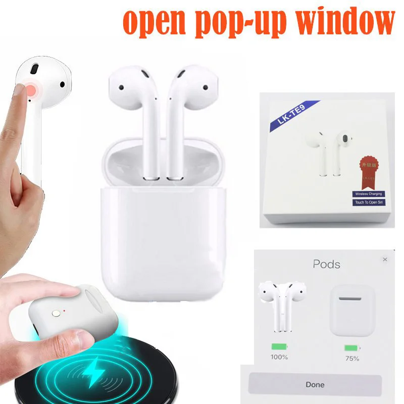 

W1 Chip Bluetooth Earphone LK-TE9 Wireless Bluetooth5.0 Headset Sport in Ear Earpod Two-way Call for Air Pod IPhone Xiaomi Phone