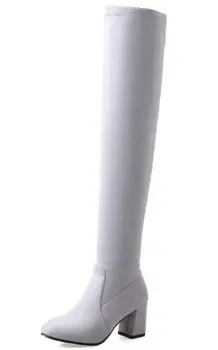 

Zapatos Mujer Fashion Shoes Woman Women Pumps Girls Chunky High Heels Ladies Wedding Winter Over The Knee Martin Boots C161188