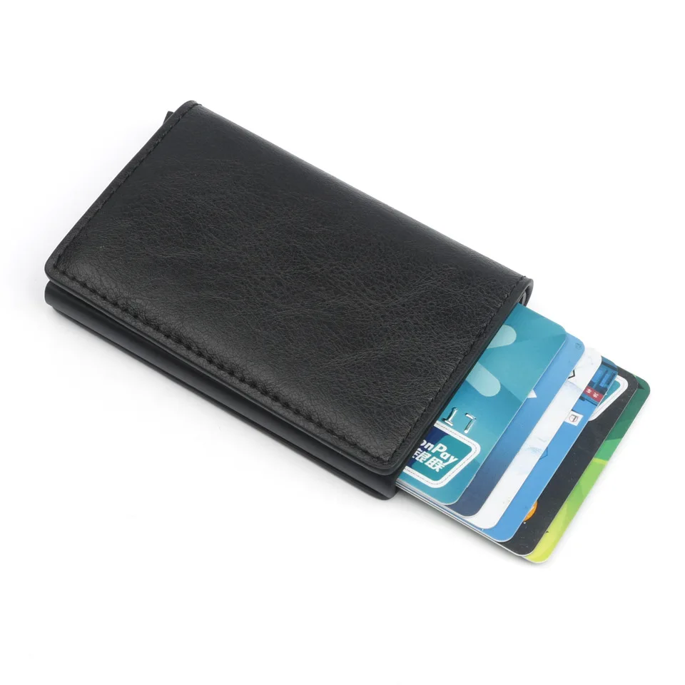 Новинка RFID визитница мужские кошельки сумка для денег Мужской винтажный черный