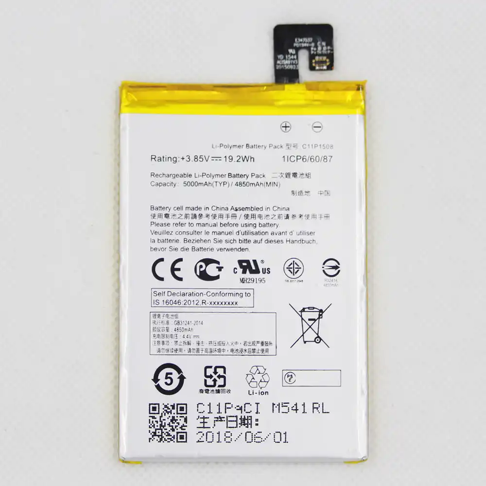 10pcs Lot 4850mah 5000mah C11p1508 Battery For Asus Zenfone Max 5000 5000z Zc550kl Z010ad Z010dd C550kl Z010da Battery Aliexpress