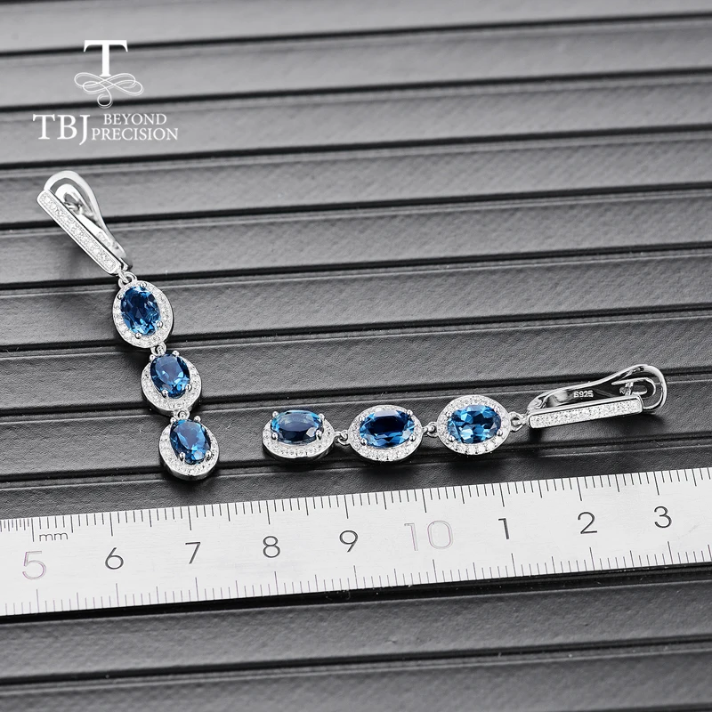 Женские серьги из серебра 925 пробы TBJ ювелирные украшения с натуральным