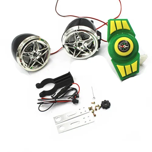 Motorcycle Bluetooth Audio System FM Radio Stereo Speaker Control Alarm Speaker Bobber Touring Dirt bike