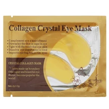 Натуральный золотой кристалл коллагеновая маска для глаз удалить темные круги глаз Нашивки увлажняющий антивозрастной Средства ухода за мотоциклом глаз Нашивки 1 пара