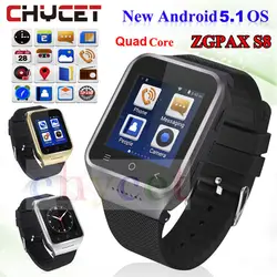 ZGPAX S8 Смарт-часы Android 5,1 Bluetooth, Wi-Fi 3g Smartwatch gps трекер Для мужчин Для женщин часы Smart для Android телефон часы