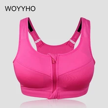 2XL-5XL размера плюс спортивные бюстгальтеры для фитнеса, женские бюстгальтеры пуш-ап на молнии, мягкие безпроводные противоударные майки для йоги, дышащие спортивные топы