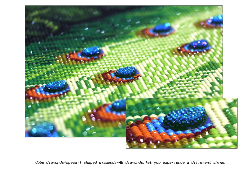Алмазная вышивка, круглые стразы, особая форма, алмазная вышивка крестиком, алмазные домики из мозаики, цветы павлина, 5d