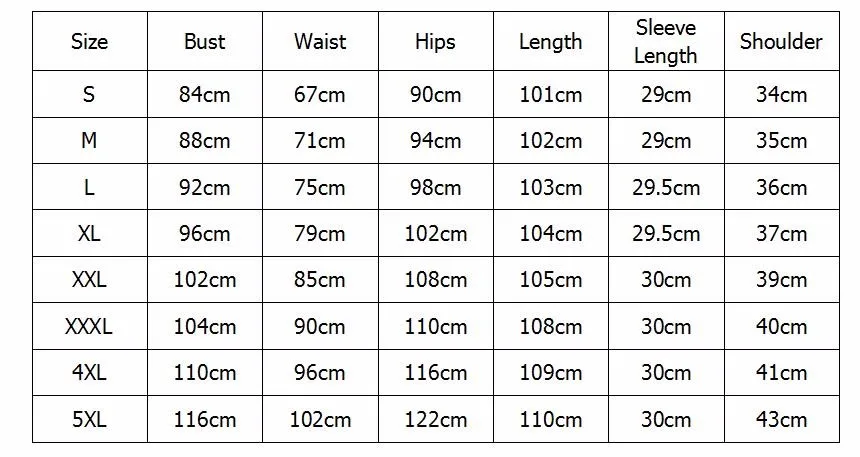 JA236 SIZE CHART