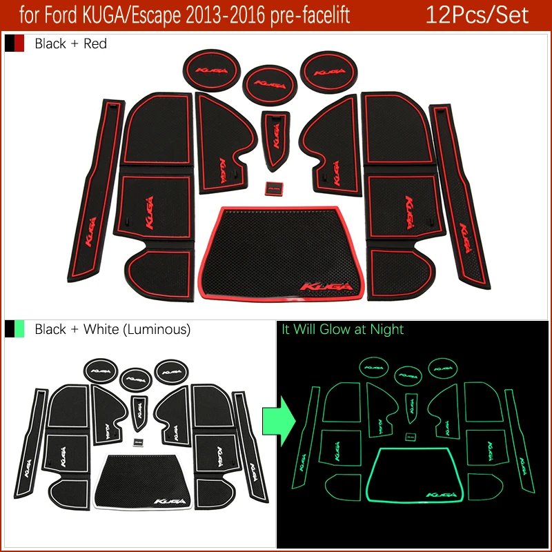 Противоскользящие ворота Слот коврик резиновая подставка для Ford KUGA 2013 Ford Escape MK2 pre-facelift аксессуары наклейки для автомобиля