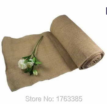 

14-Inch By 10-Yard Natural Hessian Jute Burlap Fabric Ribbon Roll DIY Rustic Table Runner Centerpieces Craft Decoration