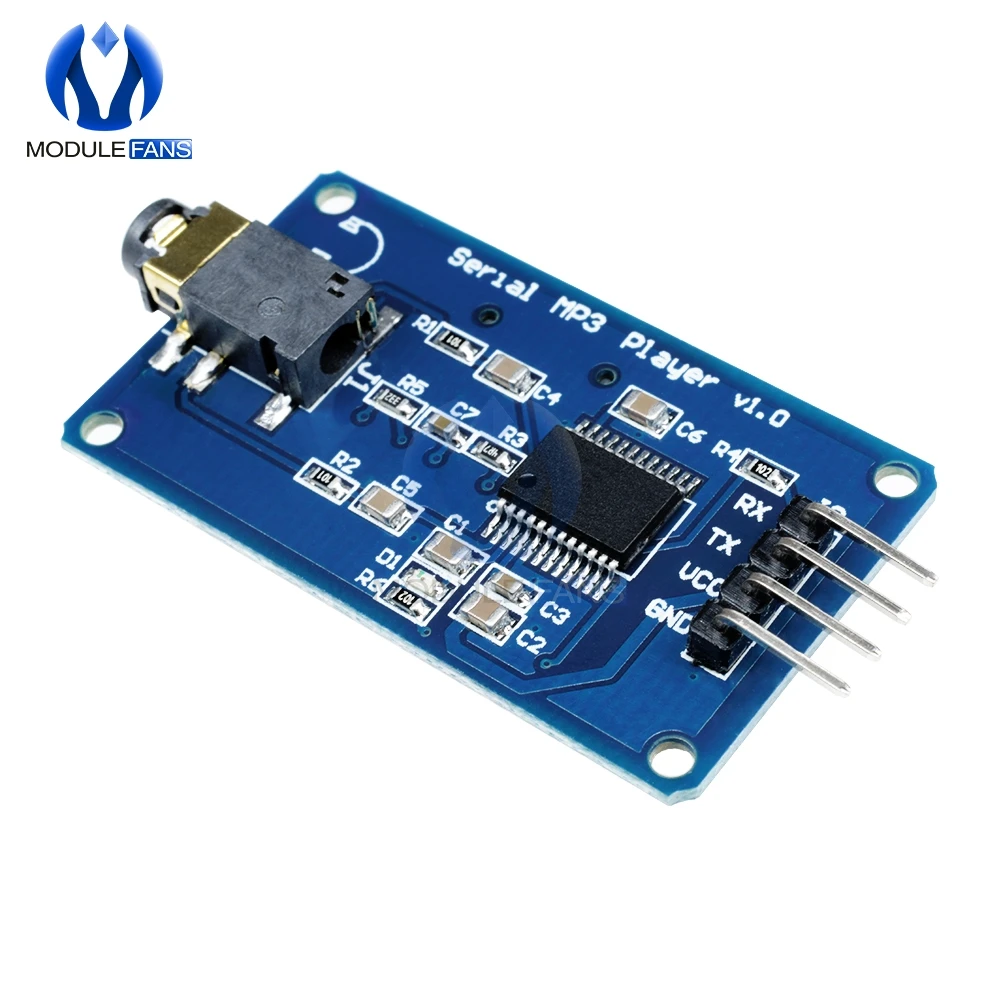 Последовательный модуль музыкального MP3 плеера YX5300 UART для Arduino AVR ARM PIC CF Micro SD SDHC