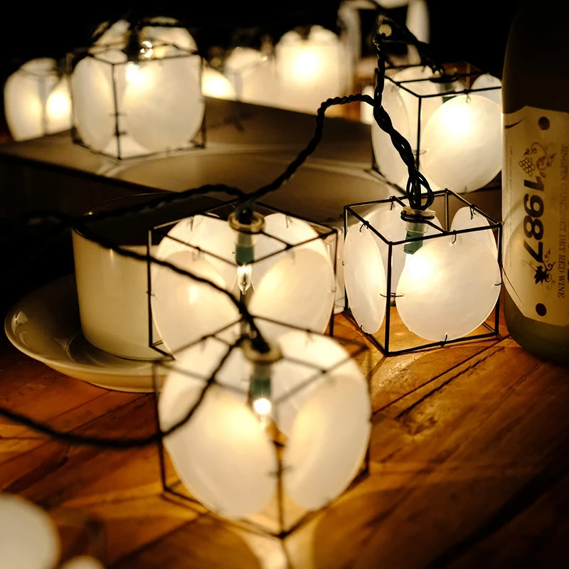 

20Led Fairy Shells Lanterns Battery Operated String Lights 3M LED Decoration For Christmas Garland New Year gerlyanda 2018