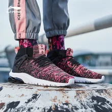 Li-Ning/Женская прогулочная обувь средней высоты с пузырьками; удобная спортивная обувь с подкладом; высокие кроссовки; AGLN138 SOND18