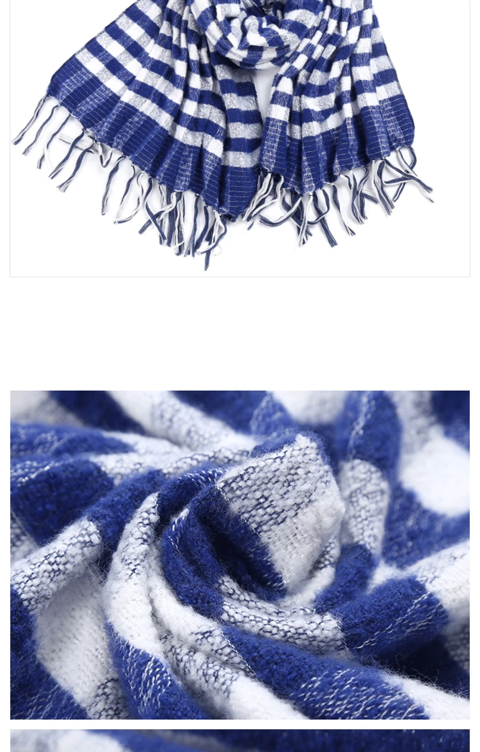Waliicorners Scarves Women'S Scarf Winter Warm Capes Headband Plaid Quality Pashmina For Dress Scarfs 12 3_02