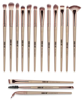 

Makeup Brushes Set 15 pcs/lot Plastic handle Eyeshadow Eyebrow Eyeliner Blending Powder Smudge Brush Cosmetics Tool professional