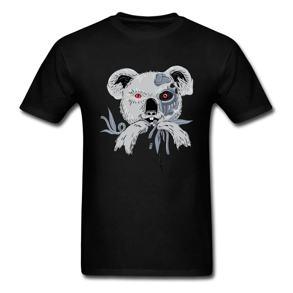 Koala Bear Terminator футболка Мужская с принтом в стиле хип хоп хлопковая черная одежда