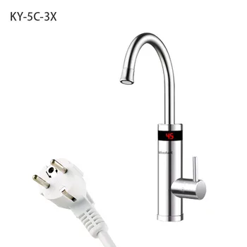 

Kbxstart Stainless Steel Kitchen Electric Water Heater Faucet 360 Degree Rotation With Led Display Hot Cold Water Dual Use Tap