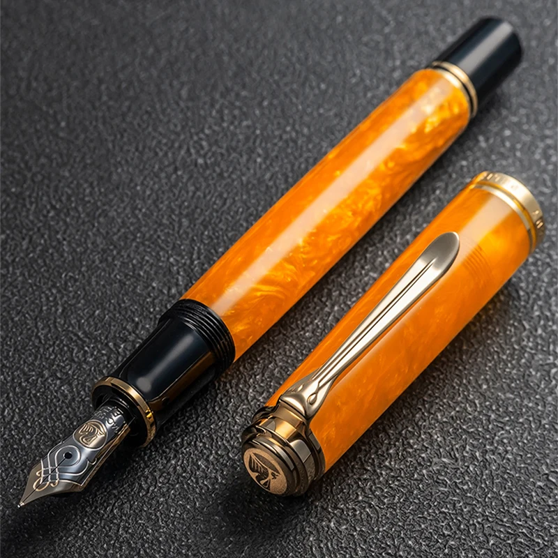 Pelikan Special Edition M600 яркий оранжевый 14K золотой перьевая ручка