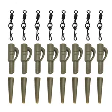 45 шт. карп рыболовные крючки быстроходные шарниры+ препятствующие спутыванию трубки+ резиновые трубки для оснастки