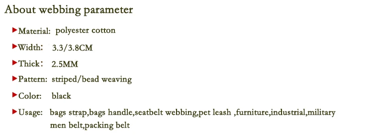 33/38 мм черный полиэстер хлопок лямки в наличии для продажи полосатые хлопковые ленты