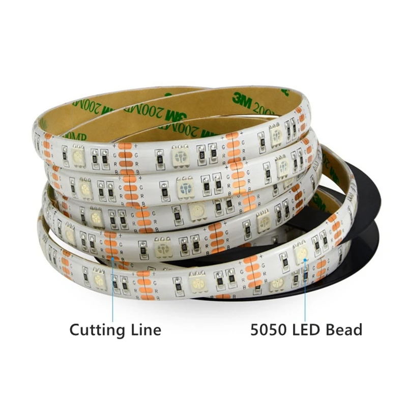 

SMD 5050 waterproof RGB LED light 50CM 1M 2M DC 5V USB LED light strip decorative light and TV background light remote control