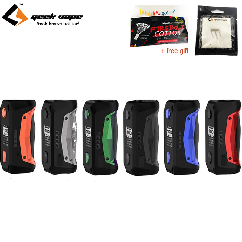 

Original GeekVape Aegis Solo MOD 100W Aegis Solo Box MOD fit Cerberus Subohm Tank Tengu RDA Electronic Cigarette MOD