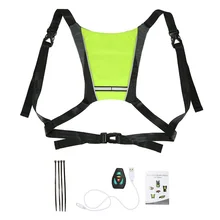 Горячая Велоспорт велосипедный светодиодный беспроводной сигнальный жилет для езды на велосипеде MCK99