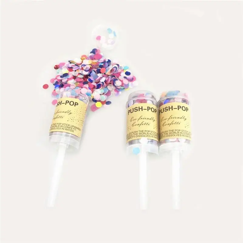 

1pc Spray Confetti Cannons Handheld Fireworks Paper String Celebration Wedding Birthday Party Decorations High Quality