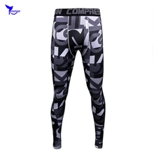 Mens Compression Printed Tights MMA Leggings High Elastic Skinny Jogger Fitness Crossfit Man Trousers Quick Dry Sweatpants Pants