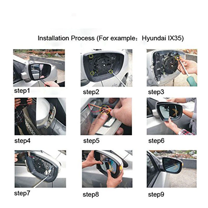 Индикатор для зеркала заднего вида, указатель поворота для Toyota c-hr Kia sportage peugeot 3008 Honda civic hyundai tucson