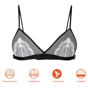 

New Style Lace Floral Ladies Bralette Sexy Ultrathin Bras For Women Wire Free Triangle Cup Girls Bralette Back Closure Lingerie