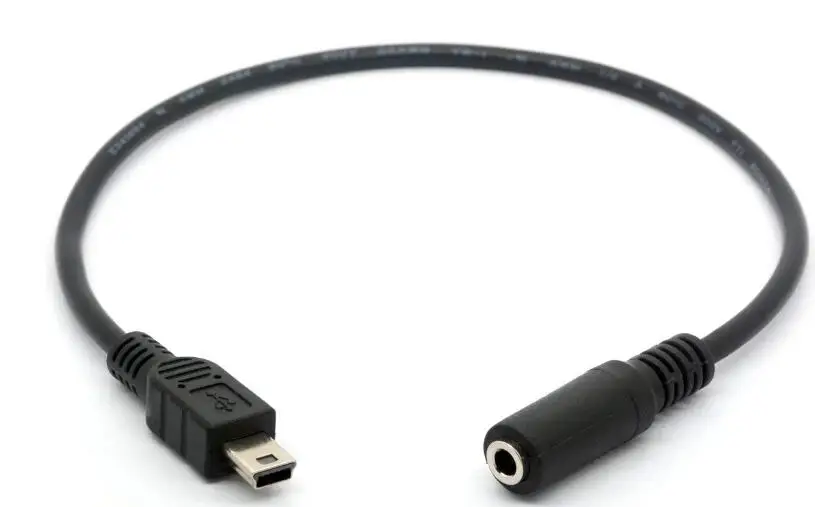LBSC мини-usb штекер 3 5 мм Женский кабель Шнур адаптер для активного клипа микрофон