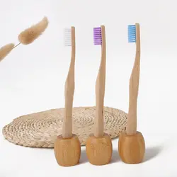 1 шт. портативная зубная щетка из натурального бамбука Базовая зубная щетка деревянная основа уход за полостью рта высокое качество