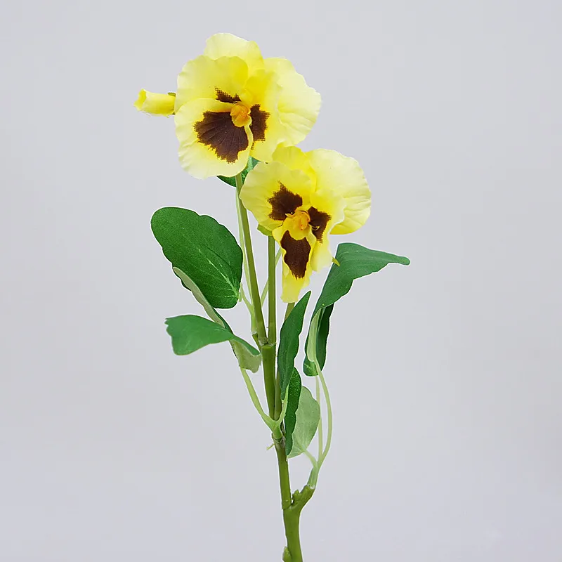 JAROWN Artificial Pansy Silk Flowers Moth Phalaenopsis Orchid Arrangement for Home Office Wedding Decoration (6)