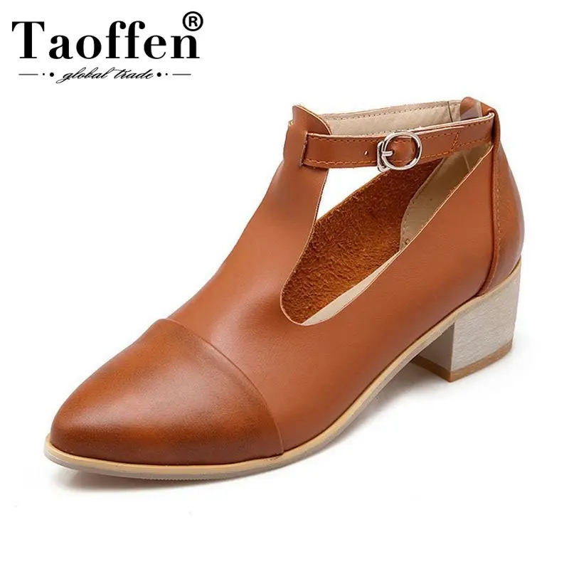 

TAOFFEN Women Pointed Toe 4 Colors Daily Pumps Office Ladies Party Casual Club Youngs High Heel Shoes Women Dating Size 32-43