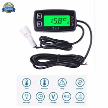 3 в 1 часы датчик температуры измеритель напряжения темп метр термометр Вольтметр для мотоцикла Снегоход atv utv лодка вода масло