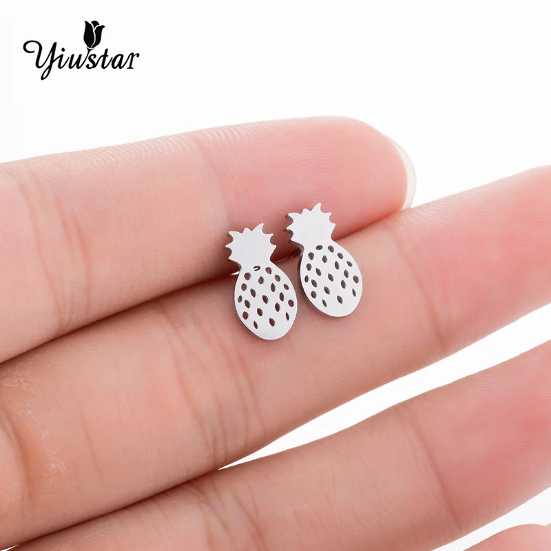 

Yiustar Fashion Summer Pineapple Earrings in Stud Earrings Dainty Minimalist Post Earings for Women Fruit Ladies Earrings Gifts
